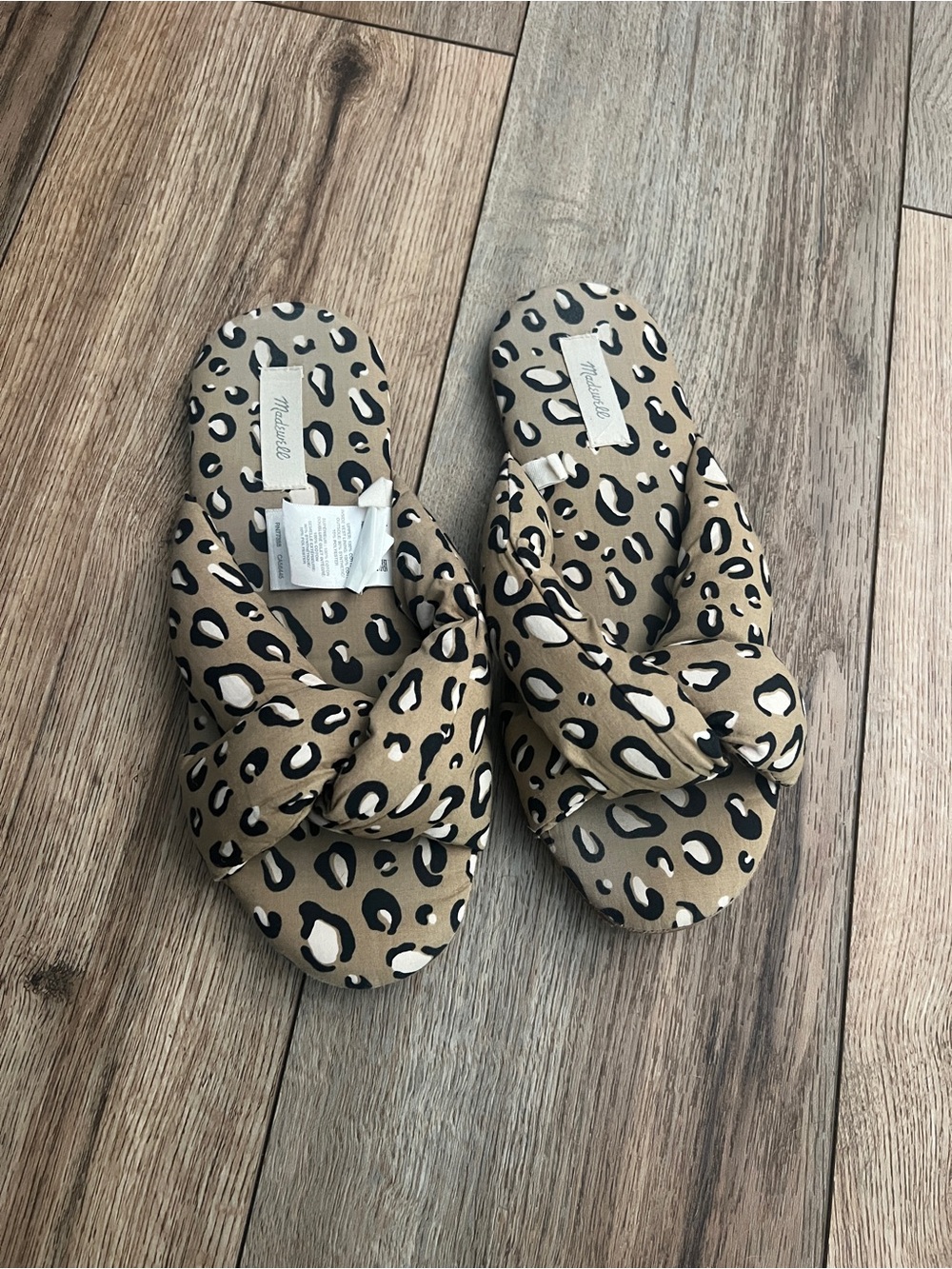 Madewell Crisscross Scuff Slipper in Animal Print Size 7 - Picture 2 of 6